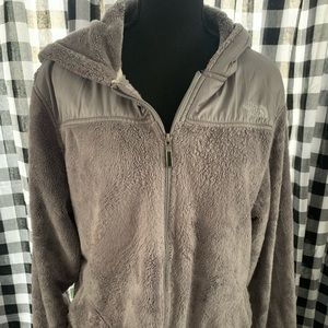 Gray North Face Fleece Hoodie